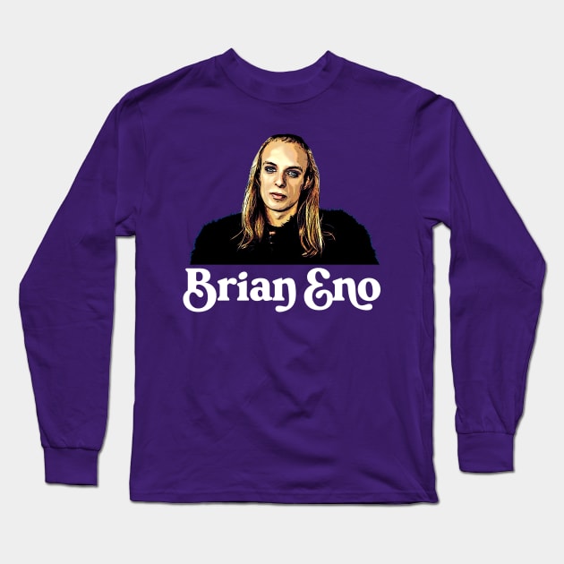 Brian Eno / Retro Design Long Sleeve T-Shirt by DankFutura